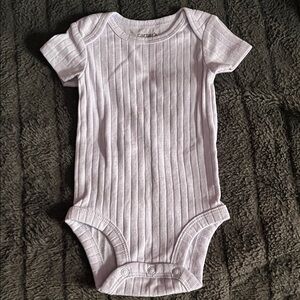 Carter's Light Gray Ribbed Bodysuit